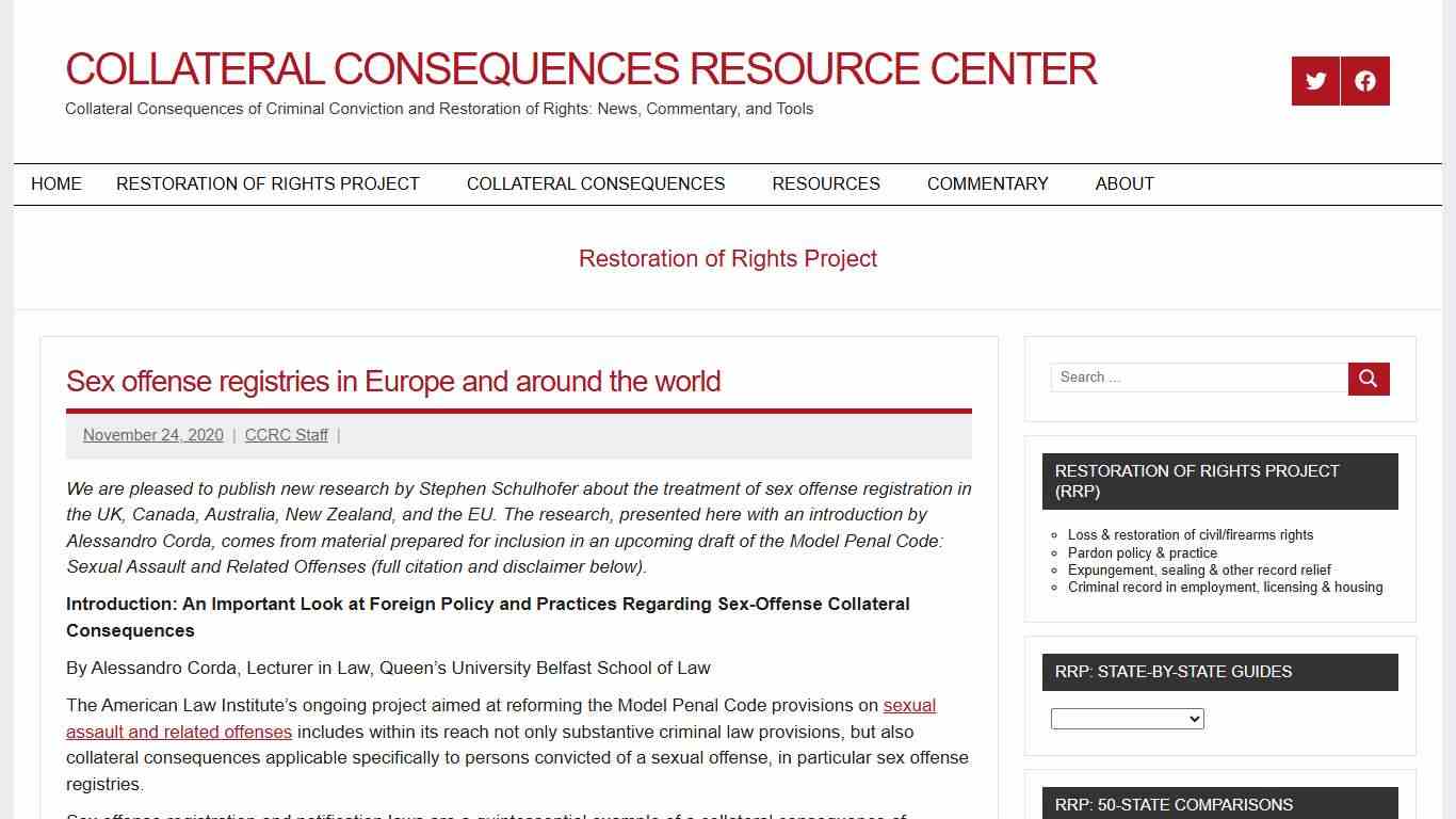 Sex offense registries in Europe and around the world