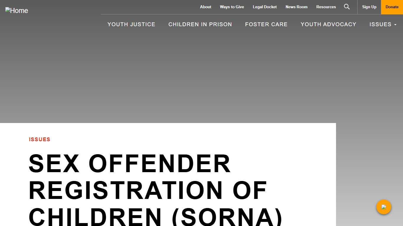 Sex Offender Registration of Children (SORNA) Juvenile Law Center